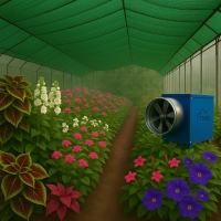 رطوبت ساز گلخانه گل و گیاه | مه پاش گلخانه 09197443453